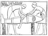Egyptians embalming a mummy - cf Gen.50.2,26